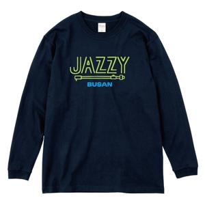 Jazzy Busan L/S Tee Navy_재지 부산 긴팔 티셔츠