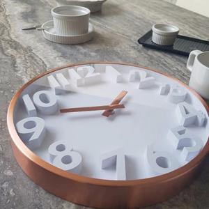 마르텔 로즈골드 30cm 벽시계 Copper 저소음
