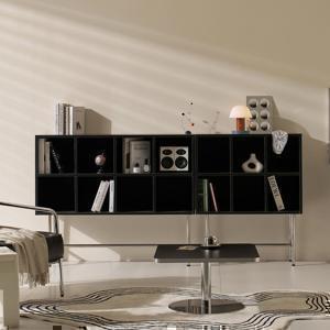 제이크 미드센츄리 거실 3단 전면책장 장식장