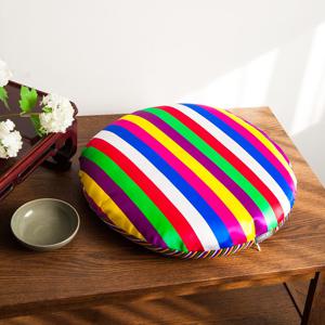 색동 원형 방석 목화솜포함 - 7색 2.5cm