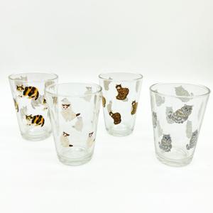 MINI GLASS CUP _ CAT *고양이 패턴 유리컵*