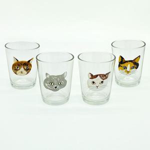 MINI GLASS CUP _ CAT *고양이 얼굴 유리컵*