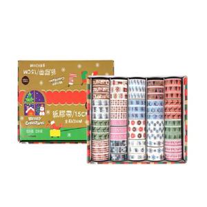 종이테이프10 (크리스마스B) (15mm) 10m*1롤 (색상랜덤) -1개