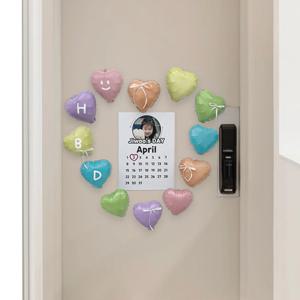 현관문 이벤트 캘린더 포토 포스터 세트 마카롱 남편 생일 이벤트