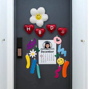현관문 이벤트 캘린더 포토 포스터 세트 레인보우 남편 생일 이벤트