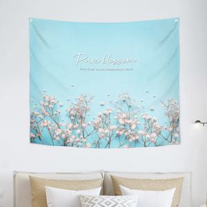 베이비블리스 패브릭포스터 창문 벽 가리개 가림막 인테리어 꽃 감성 85x120