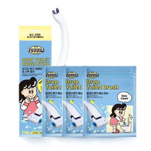 변기 청소 크리너 핸들1 + 일회용 변기솔 36개 + 전용고리