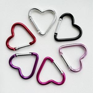 미니 하트 스텐 카라비너 키링 고리 6color