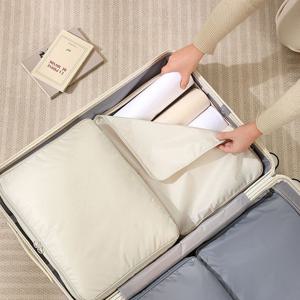 패브릭 의류보관함 확장형 중형 대용량 압축팩 수납 파우치 이불가방  옷정리함 생활용품