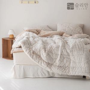 따뜻한 15mm  장모 라셀 극세사 겨울 차렵이불