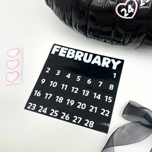 캘린더 하트 시트지 달력 생일 기념일