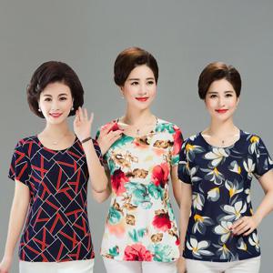 어머님반팔랜덤 아이스실크반팔 여름 아이스 통기성