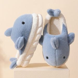따뜻한 상어 겨울 슬리퍼 털 실내화 커플슬리퍼