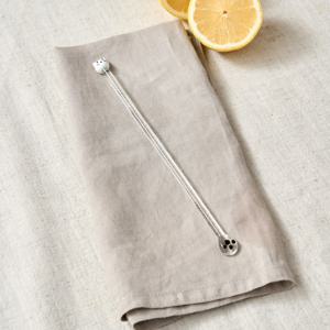 L 뚱냥이 내열 유리 머들러 흰냥 20cm