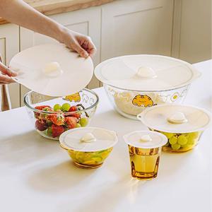 [해외] 심플 모던 실리콘 만능 뚜껑 덮개 컵뚜껑 후라이팬덮개 5P세트 5size