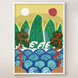 일월오봉도 그림 민화 포스터 풍수 인테리어 액자 동양화