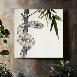 대나무 뱀그림 캔버스액자 2025 을사년 뱀띠 임신 출산 아기 선물 인테리어 액자