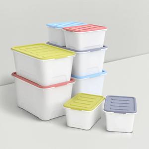 국내생산 멀티 블럭 리빙박스 56L 2개+72L 2개 4colors