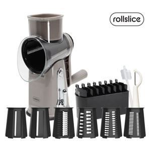 롤슬라이스 드럼통 안전채칼 기본형 / 6종 칼날+세척솔+필러