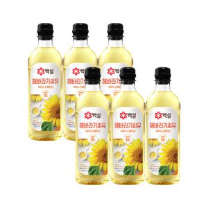 백설 해바라기씨유 900ml x6개