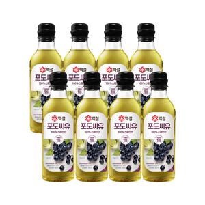 백설 포도씨유 500ml x8개