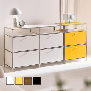 국내제작/세렌티 600 1200 미드센츄리 모듈 수납장 높은 거실 서랍 선반장