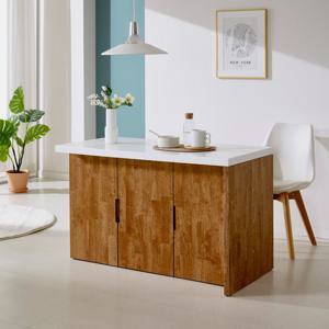 인조대리석 델리아 1200 아일랜드식탁 원목 홈바 테이블 수납 조리대