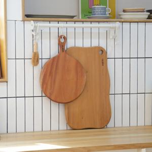 하드우드 마호가니 통원목 플레이트 수제 도마 버블(대)+라운드