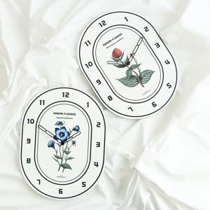 사계절 시들지 않는 꽃 식물도감 데이지 도라지 인테리어 벽시계