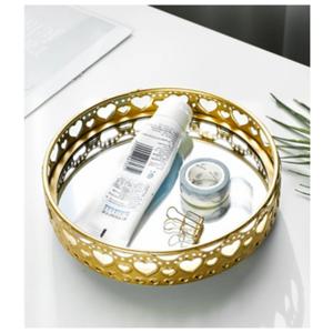 엔틱 접시 인테리어 골드 트레이 미러 인테리어 소품 정리대 차키 지갑 열쇠 보관함