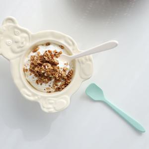 실리콘 요거트 스푼 이유식 푸딩 아이스크림 숟가락 2p 세트