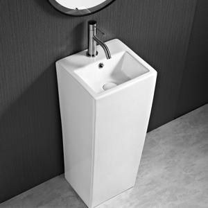 화이트 스텐드 일체형 긴다리 세면기 세면대