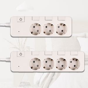 푸시탭 과부하차단 개별스위치 인테리어 멀티탭 크림 3구 4구 1M 3M