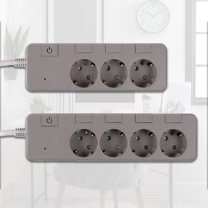 푸시탭 과부하차단 개별스위치 인테리어 멀티탭 그레이 3구 4구 1M 3M