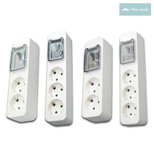 더코드 4000W 과부하차단 누전차단 고용량 에어컨 건조기 장판 멀티탭 2구 3구 화이트