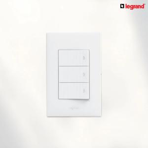 아펠라 3구 전등 스위치 커버 화이트