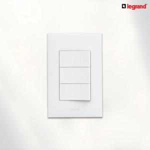 아펠라 3로 3구 전등 스위치 커버 화이트