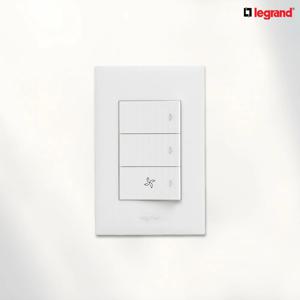 아펠라 욕실 화장실 하단FAN 3구 전등 스위치 커버 화이트