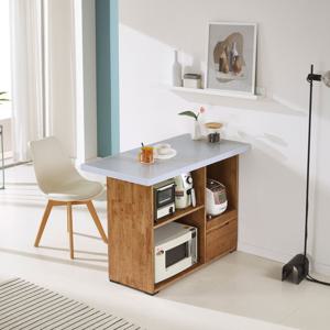 인조대리석 상판 모카 1200 원목 아일랜드식탁 홈바 테이블 조리대