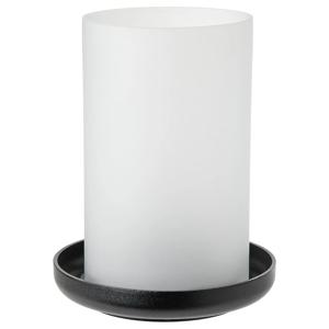헤데르베르드 양초홀더 랜턴 반투명유리/블랙 22cm