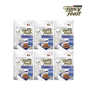팬시피스트 고양이사료 왕새우 고등어&게살 450g 6팩