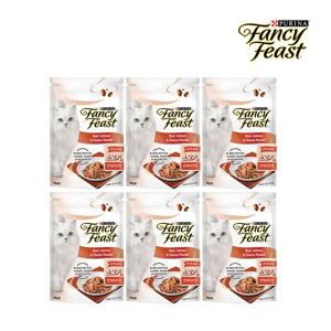팬시피스트 고양이사료 쇠고기연어&치즈 450g 6팩