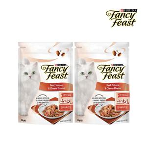 팬시피스트 고양이사료 쇠고기연어&치즈 450g 2팩