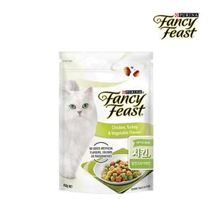 팬시피스트 고양이사료 치킨 칠면조&야채 450g