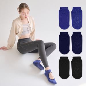 여성용 국산 논슬립 요가 필라테스 발등 오픈 덧신 3켤레