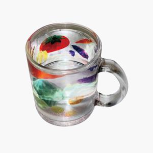 Toy fruit vegetables glass mug (gloss)