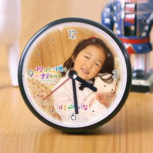 포토 방수시계 블랙(무소음) 어린이집 유치원 졸업 생일 선물 욕실 답례품