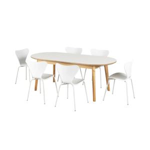 by casamia 일상고백 리에토 HPM 타원형 식탁 테이블 6인 B형(의자 6)