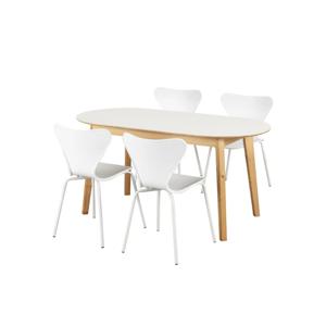 by casamia 일상고백 리에토 HPM 타원형 식탁 테이블 4인 B형 (의자 4)
