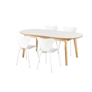 by casamia 일상고백 리에토 HPM 타원형 식탁 4인 와이드 B형(의자4)